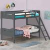 Littleton Wood Twin Over Twin Bunk Bed Grey