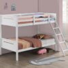 Littleton Wood Twin Over Twin Bunk Bed White