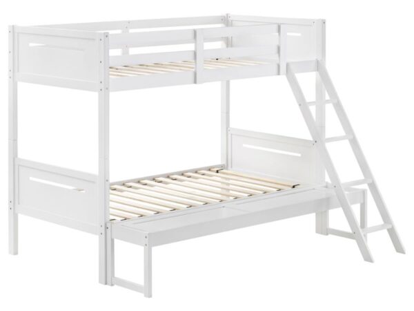 Littleton Wood Twin Over Full Bunk Bed White