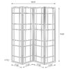 Catabella 4-Panel Room Divider Folding Shoji Screen Floral