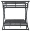 Stephan Metal Full Over Full Bunk Bed Gunmetal