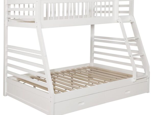 Ashton 2-drawer Wood Twin Over Full Bunk Bed White