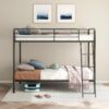 Carson Metal Twin Over Twin Bunk Bed Glossy Black