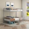 Carson Metal Twin Over Twin Bunk Bed Glossy Silver