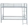 Carson Metal Twin Over Twin Bunk Bed Glossy Silver