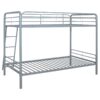 Carson Metal Twin Over Twin Bunk Bed Glossy Silver