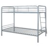 Carson Metal Twin Over Twin Bunk Bed Glossy Silver