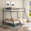 Carson Metal Twin Over Full Bunk Bed Glossy Black