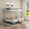 Carson Metal Twin Over Full Bunk Bed Glossy Silver