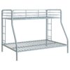 Carson Metal Twin Over Full Bunk Bed Glossy Silver