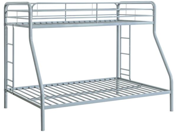 Carson Metal Twin Over Full Bunk Bed Glossy Silver