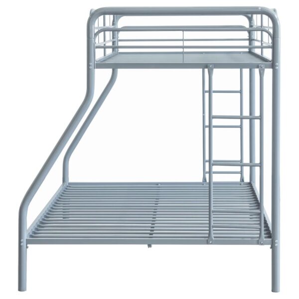 Carson Metal Twin Over Full Bunk Bed Glossy Silver