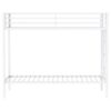 Alevera Metal Twin Over Twin Bunk Bed with Ladder White
