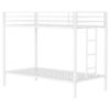 Alevera Metal Twin Over Twin Bunk Bed with Ladder White