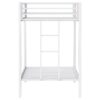 Alevera Metal Twin Over Twin Bunk Bed with Ladder White