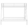 Alevera Metal Twin Over Full Bunk Bed with Ladder White