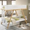 Frankie Twin Over Twin Bunk Bed with 7-inch Mattresses White