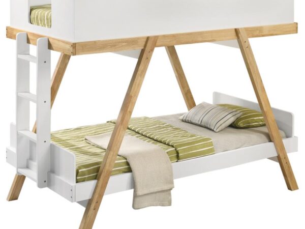 Frankie Twin Over Twin Bunk Bed with 7-inch Mattresses White