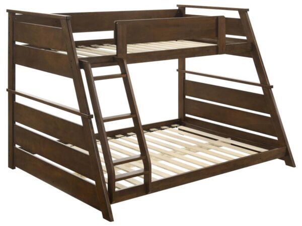 Holden Wood Veneer Twin Over Full Bunk Bed Walnut
