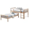 Dakota Wood Twin Over Twin Bunk Bed Natural