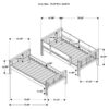 Dakota Wood Twin Over Twin Bunk Bed Natural