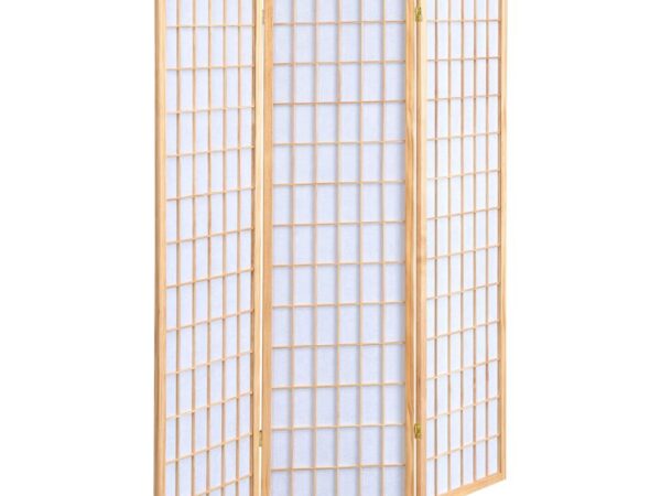 Carrie 3-Panel Room Divider Folding Shoji Screen Natural