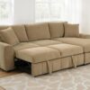 Pastrana Upholstered Sleeper Sectional Sofa RAF Chaise Camel