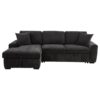 Pastrana Upholstered Sleeper Sectional Sofa LAF Chaise Grey