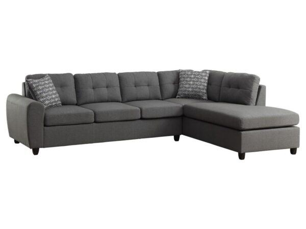 Stonenesse Upholstered Sectional Chaise Sofa Grey