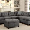 Stonenesse Upholstered Sectional Chaise Sofa Grey