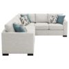 Ashford Chenille Upholstered Sleeper Sectional Sofa Greige