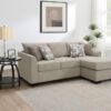 Storey Upholstered Sleeper Sectional Chaise Sofa Camel