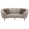 Ellorie Upholstered Channel Back Curved Loveseat Beige