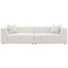 Everly Boucle Upholstered Extra Long Sofa Off White