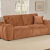 Burnett Chenille Upholstered Wide Arm Sofa Burnt Orange