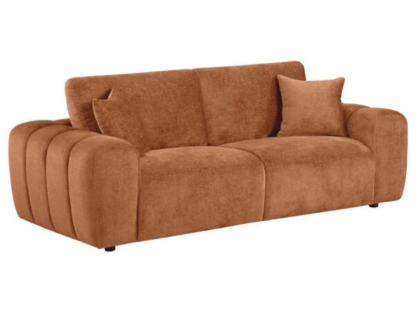 Burnett Chenille Upholstered Wide Arm Sofa Burnt Orange
