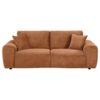 Burnett Chenille Upholstered Wide Arm Sofa Burnt Orange