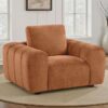 Burnett Chenille Upholstered Accent Chair Burnt Orange