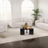 Burnett 3-piece Chenille Upholstered Sofa Set Ivory