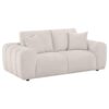 Burnett 3-piece Chenille Upholstered Sofa Set Ivory