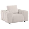 Burnett 3-piece Chenille Upholstered Sofa Set Ivory