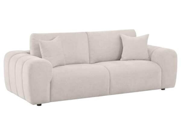 Burnett Chenille Upholstered Wide Arm Sofa Ivory
