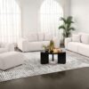 Burnett Chenille Upholstered Wide Arm Sofa Ivory