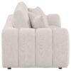 Burnett Chenille Upholstered Wide Arm Loveseat Ivory