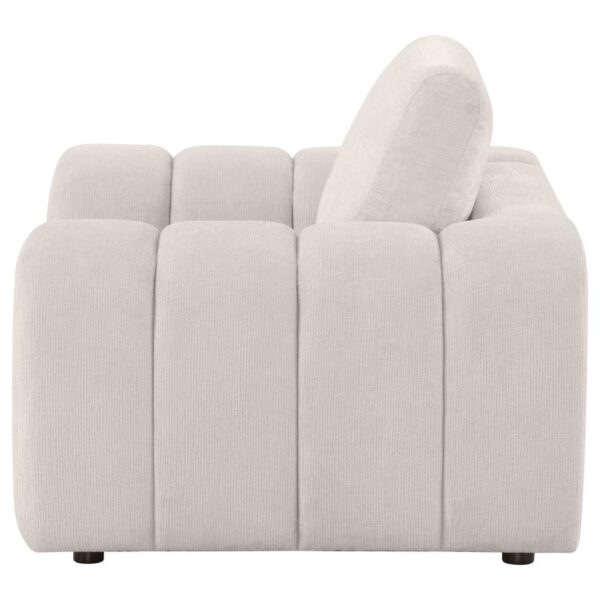 Burnett Chenille Upholstered Accent Chair Ivory