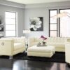 Chaviano Upholstered Track Arm Loveseat Pearl White