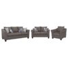 Salizar 3-piece Upholstered Flared Arm Sofa Set Grey