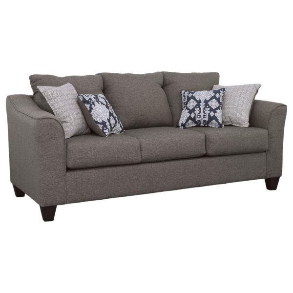 Salizar 3-piece Upholstered Flared Arm Sofa Set Grey