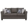 Salizar Upholstered Flared Arm Sofa Charcoal Grey