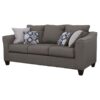 Salizar Upholstered Flared Arm Sofa Charcoal Grey